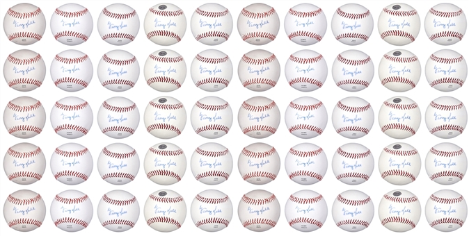 Lot Of (50) HOFer George Kell Signed Baseballs (PSA/DNA PreCert)